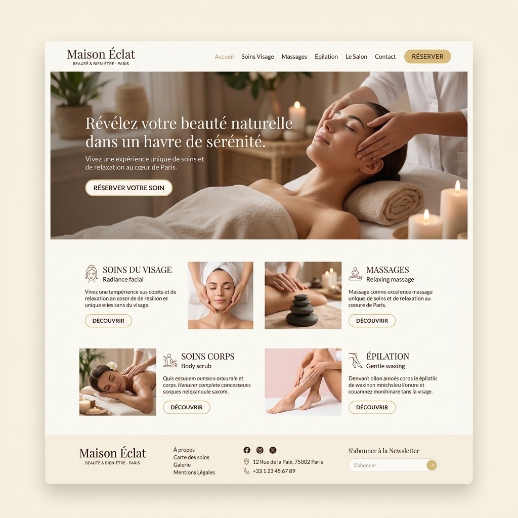 Site d'Institut de Beauté